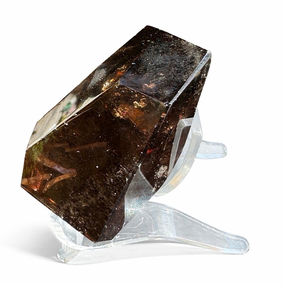 Smoky Quartz Crystal Display Specimen - Deep Brown Color